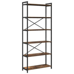 Berkfield Bookcase Smoked Oak 80 X 30 X 188 Cm Engineered Wood - thumbnail 2