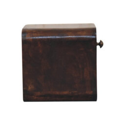 Artisan Furniture Solid Wood Mini Curved California Walnut Wall Mounted Bedside With Open Slot - thumbnail 9