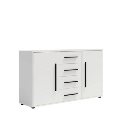 Arte Maxione 02 Chest Of Drawers 150Cm - White, Spacious Storage With Clean Lines - image 1