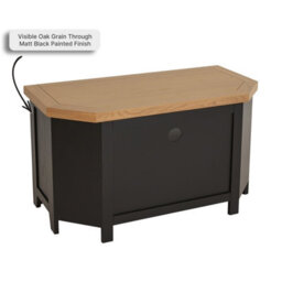 The Furniture Market Cheshire Black Painted Oak Corner Tv Unit Up To 46 Widescreen Size - thumbnail 8