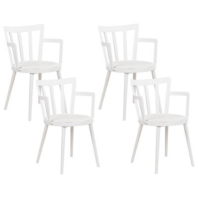 Beliani Set Of 4 Dining Chairs Morill White - image 1