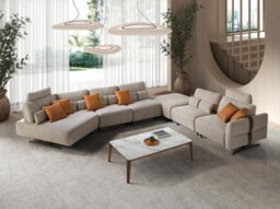 Angel Cerda Right-Hand Modular Chaise Longue Sofa In Sand Fabric - thumbnail 3