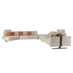 Angel Cerda Right-Hand Modular Chaise Longue Sofa In Sand Fabric - thumbnail 2