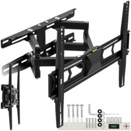 Tectake Television Bracket - Tv Wall Mount For 26-75 Inch Screens, Extendable And Tiltable 60 Kg - Black