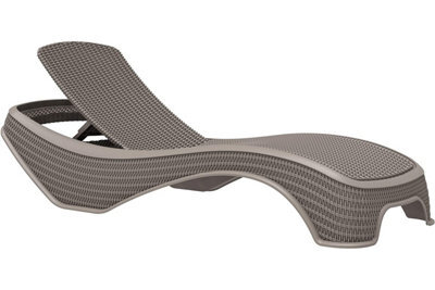 Centurion Supports Maldives Greige Outdoor High-End Pu Rattan Adjustable Sun Lounger Fully Assembled - image 1
