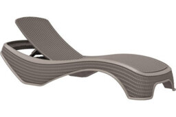 Centurion Supports Maldives Greige Outdoor High-End Pu Rattan Adjustable Sun Lounger Fully Assembled - thumbnail 1