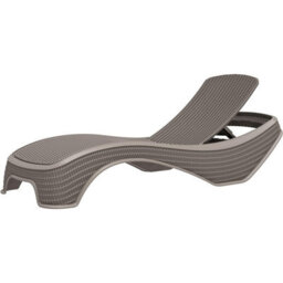 Centurion Supports Maldives Greige Outdoor High-End Pu Rattan Adjustable Sun Lounger Fully Assembled - thumbnail 4