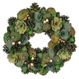 Dibor Traditional Hemlock Grove Front Door Autumn Wreath Winter Spring Wreath 35Cm - thumbnail 2
