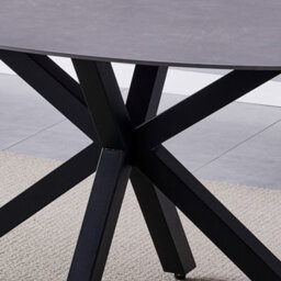 Gricio 160Cm X 90Cm Grey Stone Oval Dining Table - thumbnail 2