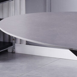 Gricio 160Cm X 90Cm Grey Stone Oval Dining Table - thumbnail 3