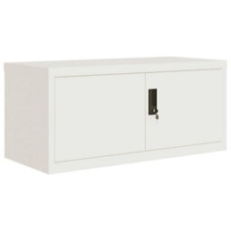 Berkfield File Cabinet White 90X40X130 Cm Steel - thumbnail 3