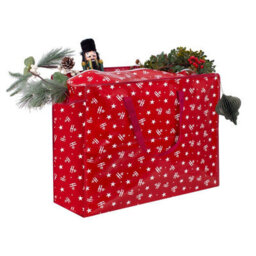 Yes-Online Pack Of 3 Christmas Decoration Storage Bags Red Silver Green Jumbo Reusable Shopping Bags - thumbnail 2
