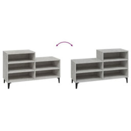 Walplus Shoe Cabinet Concrete Grey 102X36X60 Cm Engineered Wood - thumbnail 5