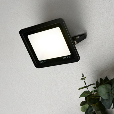 Litecraft Stanley Slimline Black 50 Watt Led Ip65 Outdoor Wall Flood Light - image 1