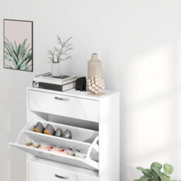 Homcom Shoe Cabinet W/ 4 Drawers Shoe Storage Organiser For 18 Pairs Black - thumbnail 7