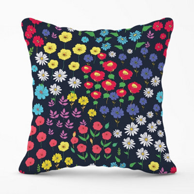 Warren Reed Designer Multicoloured Flower Pattern Cushions 60Cm X 60Cm - image 1