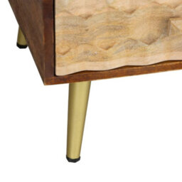 Lexus Wood And Metal Gold Coffee Table With 2 Drawers - thumbnail 7