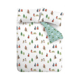 Catherine Lansfield Brushed Snowy Penguin Reversible King Duvet Cover Set With Pillowcases White - thumbnail 6