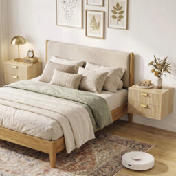 2Pcs Modern Floating Nightstands, 2 Drawers Bedside Tables, Oak - thumbnail 5