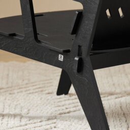 Sobuy Hfst02-Sch, Armchair Leisure Relax Chair Living Room Chair In Mortise And Tenon Structure, Black,w72Xd55Xh70.5 - thumbnail 4