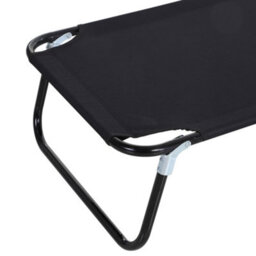 Outsunny Folding Lounge Chair Outdoor Chaise Lounge For Bench Patio Black - thumbnail 9