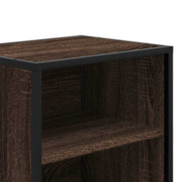 Berkfield Bedside Cabinet Brown Oak 40X31X50 Cm Engineered Wood And Metal - thumbnail 8