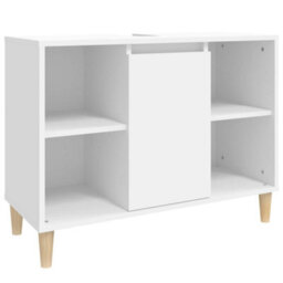 Berkfield 3 Piece Bathroom Furniture Set White Engineered Wood - thumbnail 7