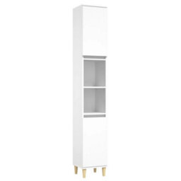 Berkfield 3 Piece Bathroom Furniture Set White Engineered Wood - thumbnail 5