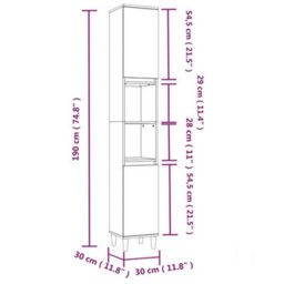 Berkfield 3 Piece Bathroom Furniture Set White Engineered Wood - thumbnail 9