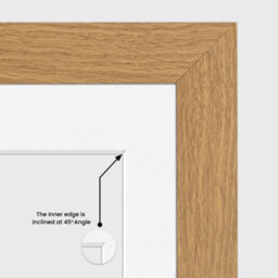AK Frames 12X12 Oak Sleek Multi Photo Frame With White Mount - Holds 4 Apertures (4X) 6X4 Photos - thumbnail 7