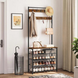Coat Stand Rack With Shoe Storage Hallway Organiser - thumbnail 3