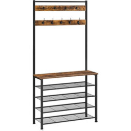 Coat Stand Rack With Shoe Storage Hallway Organiser - thumbnail 1