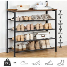 Coat Stand Rack With Shoe Storage Hallway Organiser - thumbnail 4
