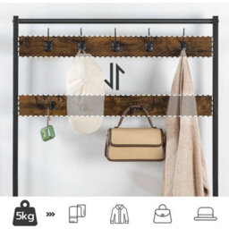 Coat Stand Rack With Shoe Storage Hallway Organiser - thumbnail 5