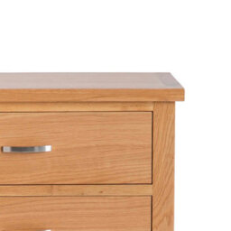 London Oak 3 Drawer Chest Fully Assembled - By Roseland Furniture - thumbnail 3
