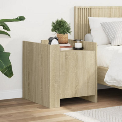 Berkfield Bedside Cabinet Sonoma Oak 45X50X50 Cm Engineered Wood - image 1