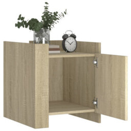 Berkfield Bedside Cabinet Sonoma Oak 45X50X50 Cm Engineered Wood - thumbnail 3