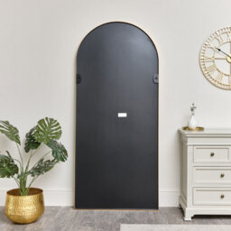Melody Maison Large Antique Gold Arched Wall / Leaner Mirror - 180Cm X 80Cm - thumbnail 5