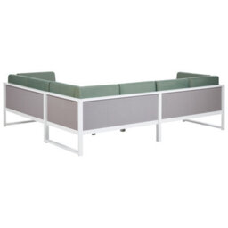 Beliani Garden Corner Sofa With Table 6 Seater Castella/fratte Left Hand Metal Green - thumbnail 6