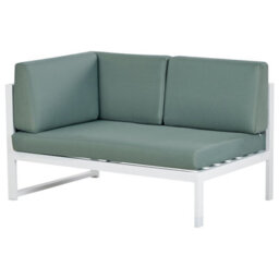 Beliani Garden Corner Sofa With Table 6 Seater Castella/fratte Left Hand Metal Green - thumbnail 7