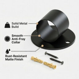 3 Pcs Hemp Rope Pendant Light Metal Rope Support Holder Drop Ring Brackets, 30mm Ceiling Mount Hook With Screws - thumbnail 5
