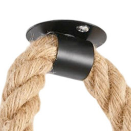 3 Pcs Hemp Rope Pendant Light Metal Rope Support Holder Drop Ring Brackets, 30mm Ceiling Mount Hook With Screws - thumbnail 4