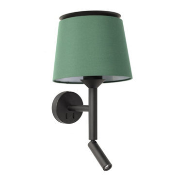Luminosa Lighting Luminosa Savoy Reading Light Wall Light Black,green, E27