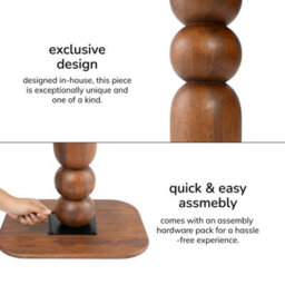 MH London Vita Solid Wood Side Table Living Room Wooden Side Table Bedside Walnut Side Table - thumbnail 5