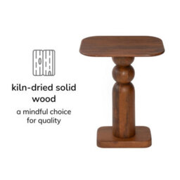 MH London Vita Solid Wood Side Table Living Room Wooden Side Table Bedside Walnut Side Table - thumbnail 6