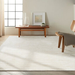 Cream Luxcelle Handmade Luxurious Modern Easy To Clean Wool Rug For Living Room, Bedroom - 297Cm X 419Cm - thumbnail 2