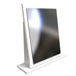 Linear White Rectangular Freestanding Framed Mirror, (H)50.5Cm (W)48Cm - thumbnail 4