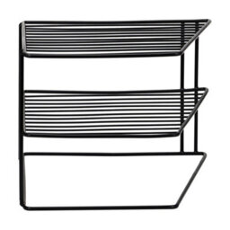 Taylor & Brown 3 Tier Corner Kitchen Rack  Plate, Bowl Holder & Cupboard Shelf Organizer, Spacesaving Storage, Black - thumbnail 5