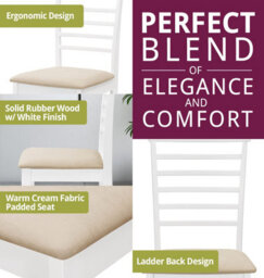 Hallowood Furniture Ledbury Drop Leaf Rectangular Table With 2 Chairs In White Painted And Oak Finish - thumbnail 5