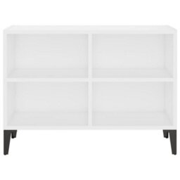 Berkfield Tv Cabinet With Metal Legs White 69.5X30X50 Cm - thumbnail 4